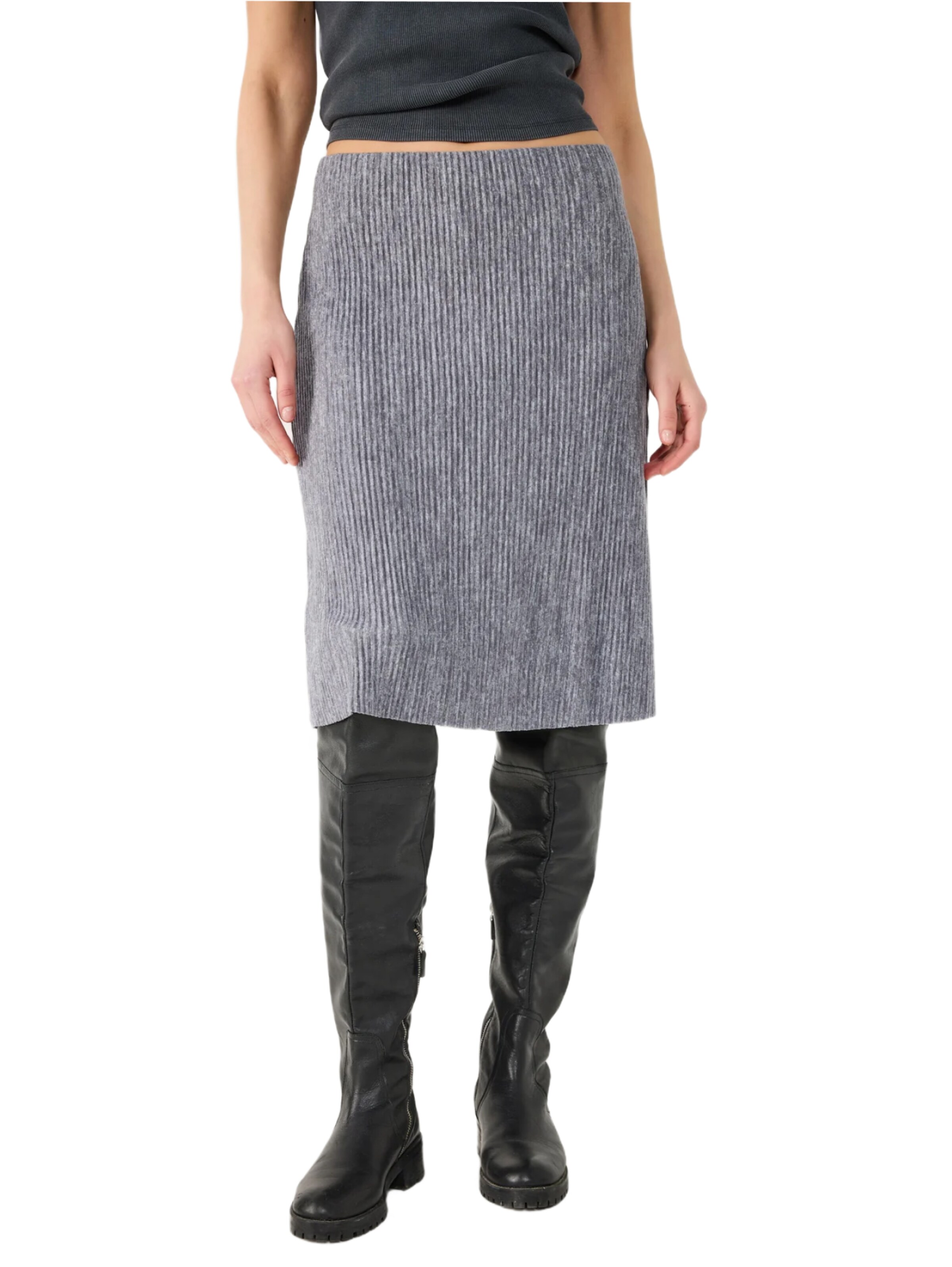 No Matter What Skirt in Grey: front