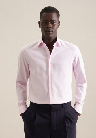 SEIDENSTICKER Slim fit Overhemd 'New Kent' in Roze: voorkant