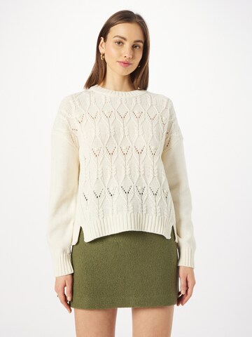 UNITED COLORS OF BENETTON Sweater in White: front