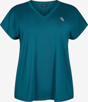 Active by Zizzi Performance Shirt 'ABASIC' in Green: front