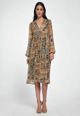 Robe portray berlin en marron : devant