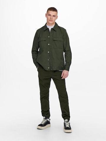 Only & Sons Between-Season Jacket 'Toby' in Green