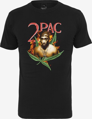 MT Men T-Shirt 'Tupac Fireleaf' in Schwarz: predná strana