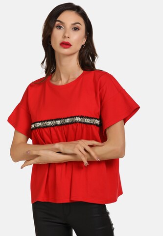faina Shirt in Rot: Vorderseite