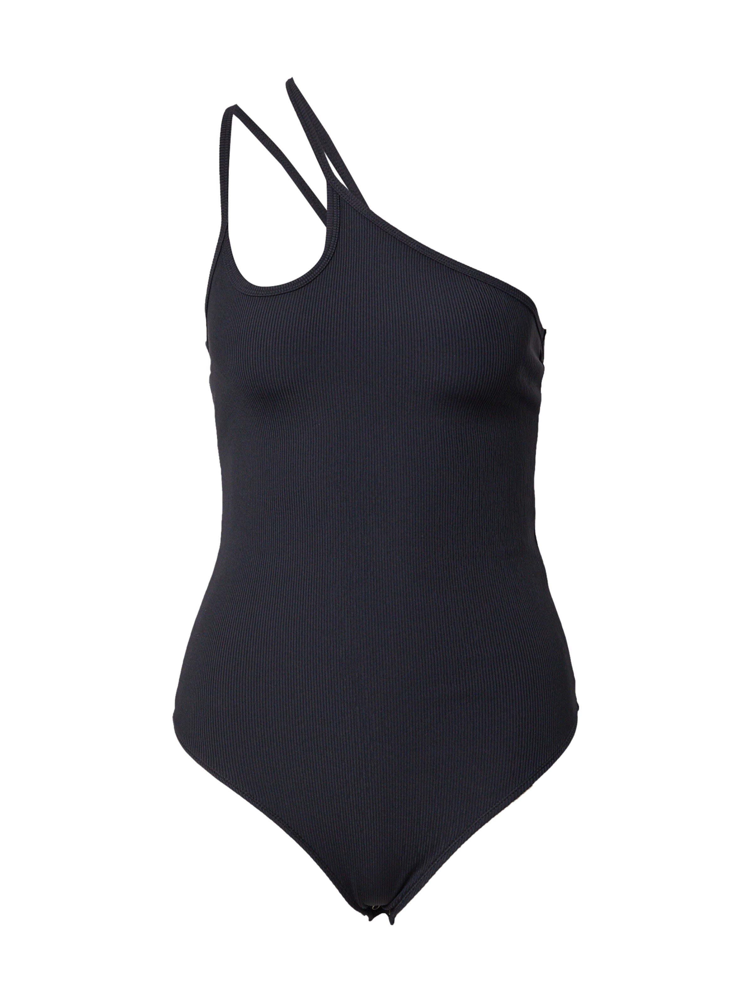 Abercrombie & Fitch Боди-футболка в Черный: спереди