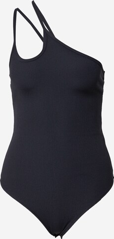 Tricou body de la Abercrombie & Fitch pe negru: față