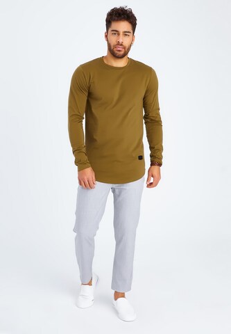 Leif Nelson Longsleeve Rundhals in Grün