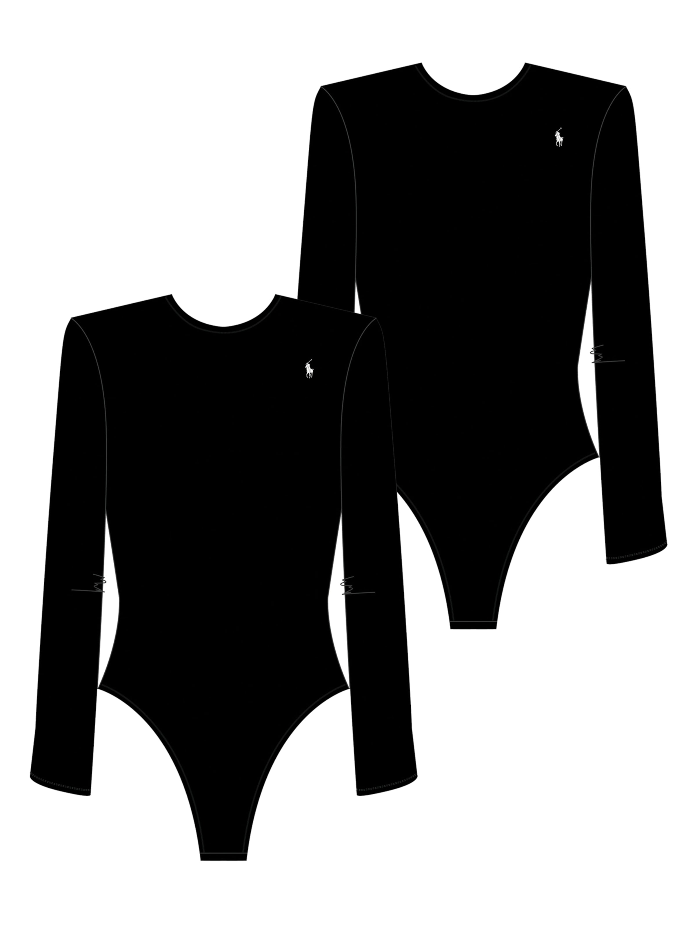 Body ' Club Cotton ' Polo Ralph Lauren en noir : devant