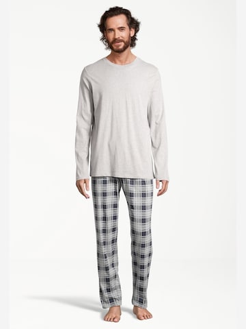 SCHIESSER Pyjama lang 'Night & Home' in Grau: Vorderseite