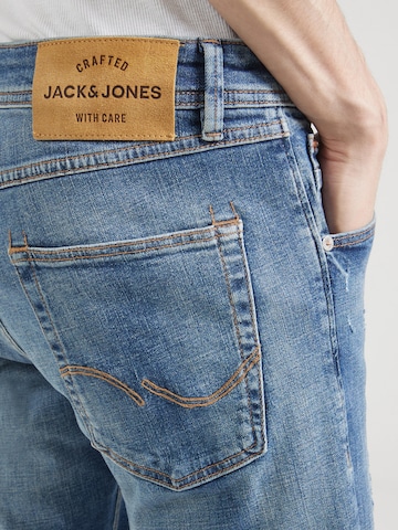 JACK & JONES Slimfit Jeansy 'JJIGlenn JJCole' w kolorze niebieski