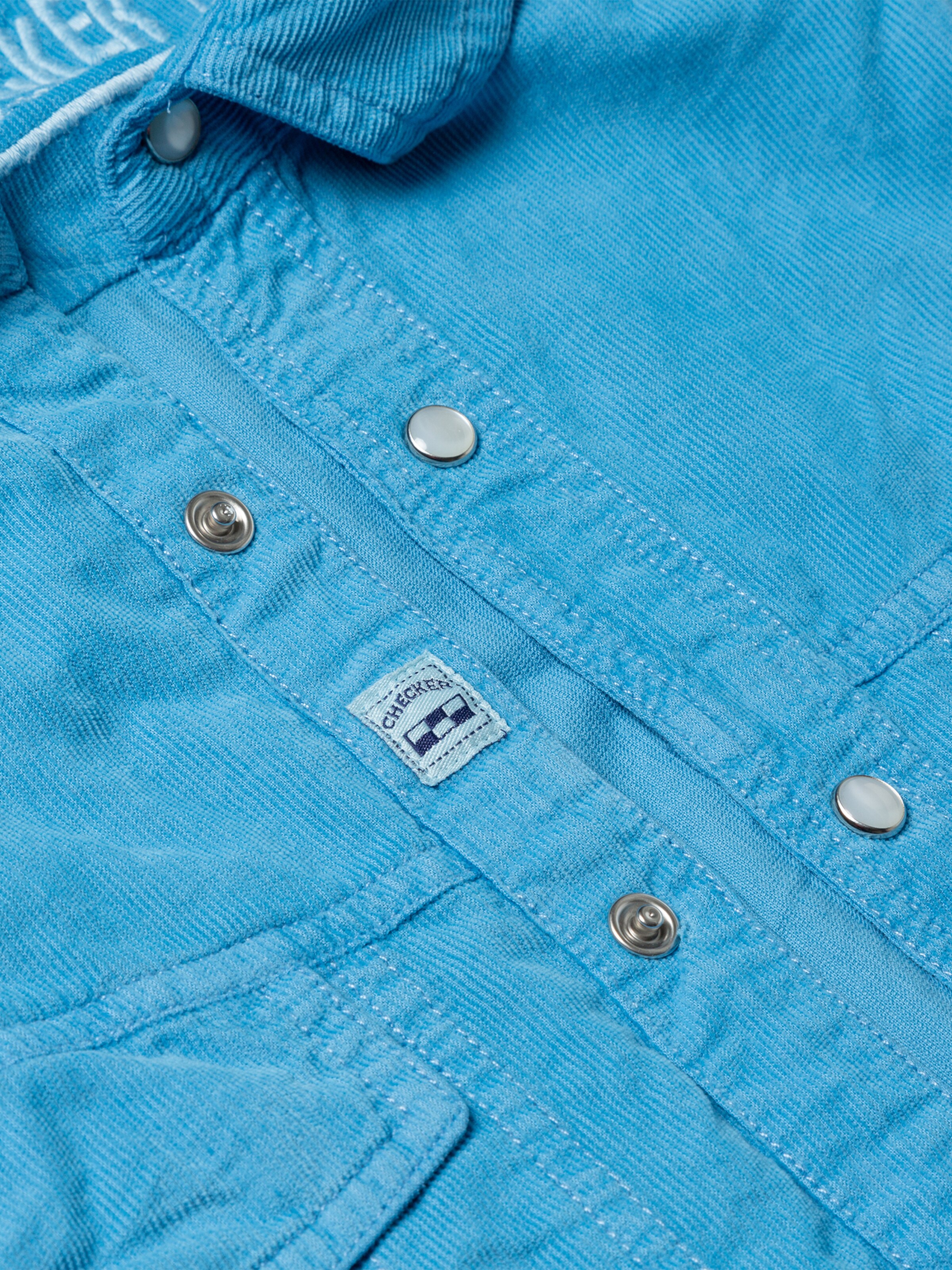 Coupe regular Chemise ' Dynasty Cord ' Checker en bleu