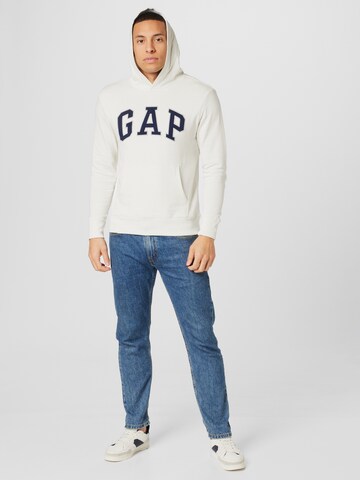 GAP Regular Fit Sweatshirt i hvit