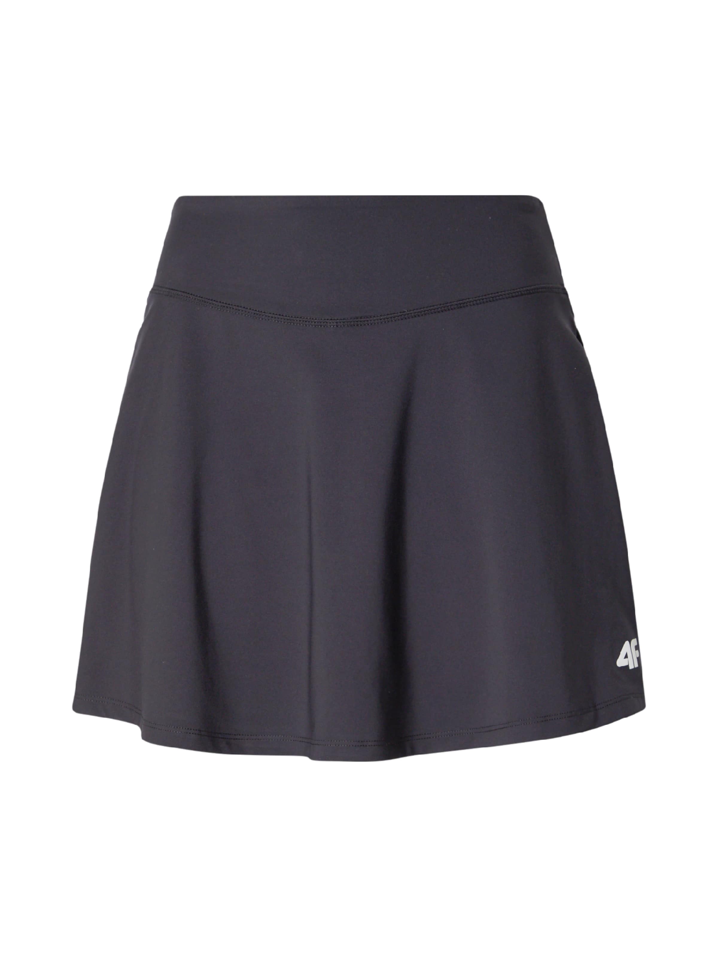 4F Athletic Skorts in Black: front