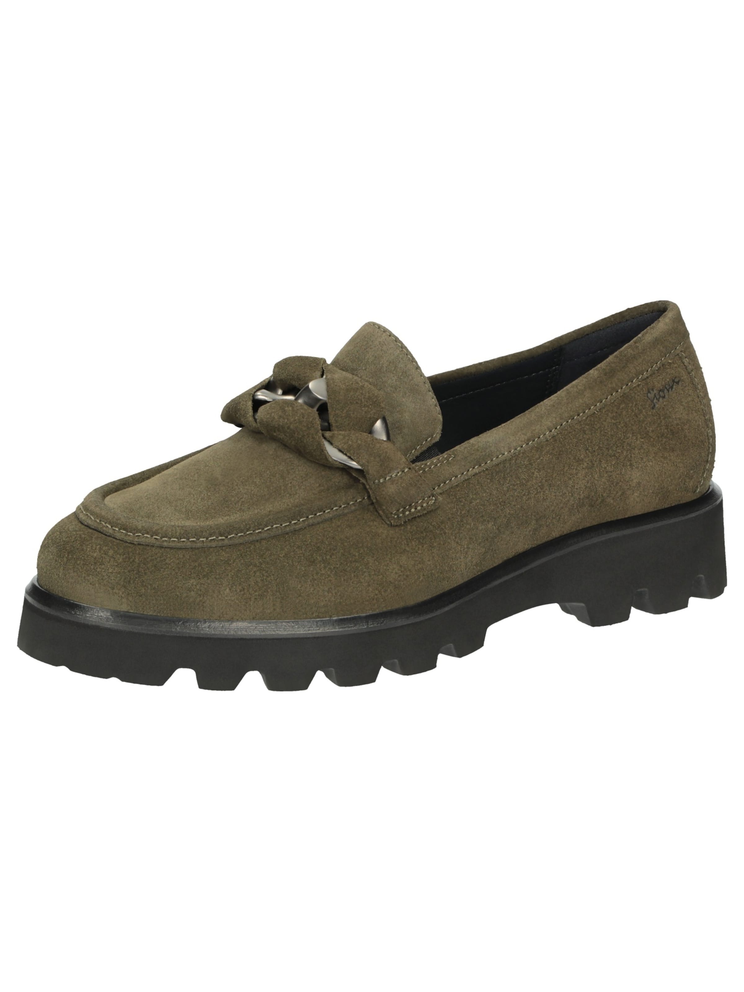 SIOUX Mocassins in Groen: voorkant