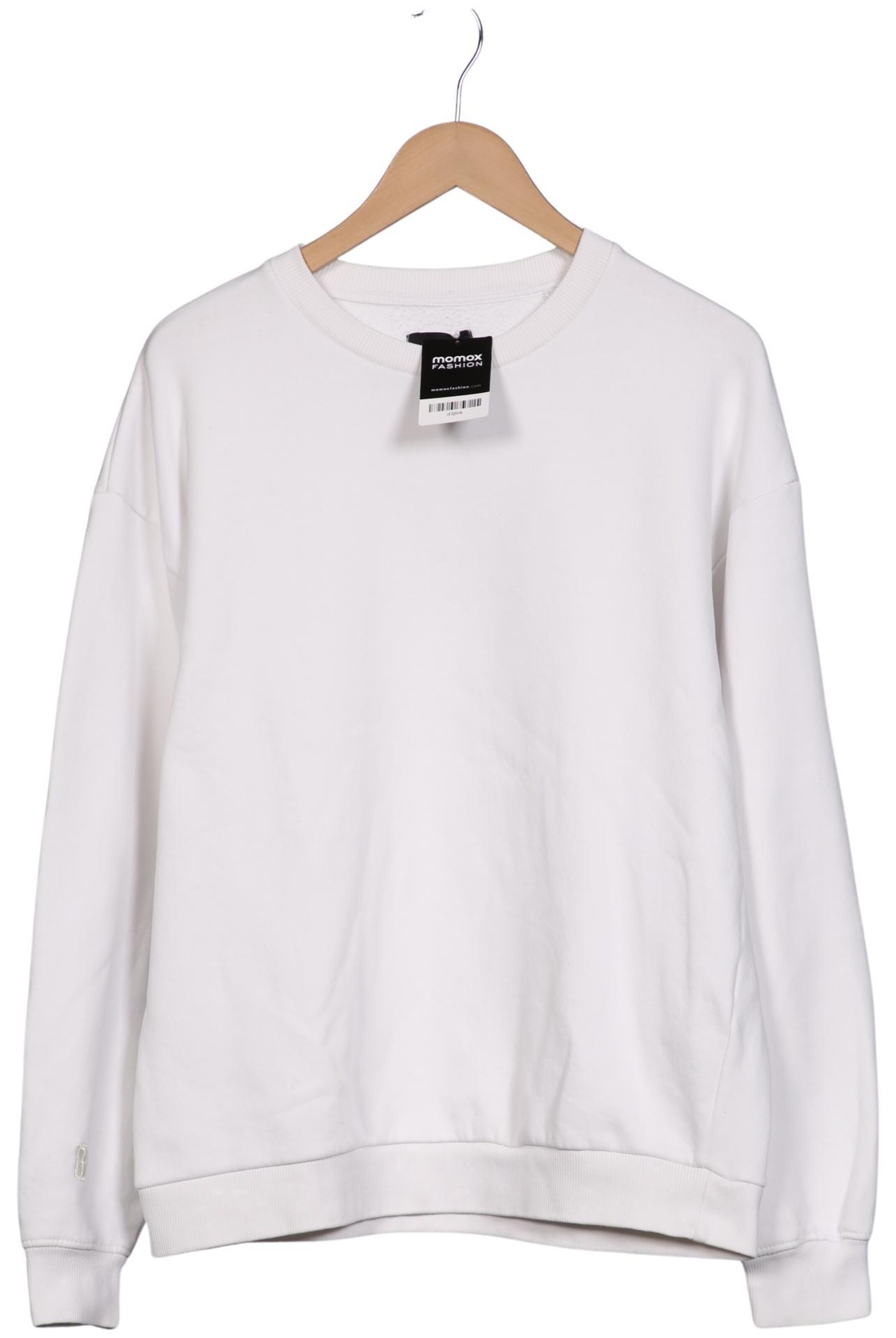 Bershka Sweatshirt & Zip-Up Hoodie in M in White: front
