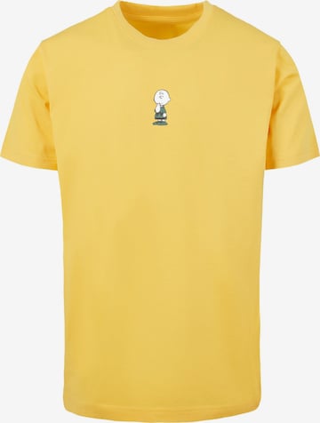 Merchcode Shirt ' Peanuts - Charlie Brown ' in Yellow: front
