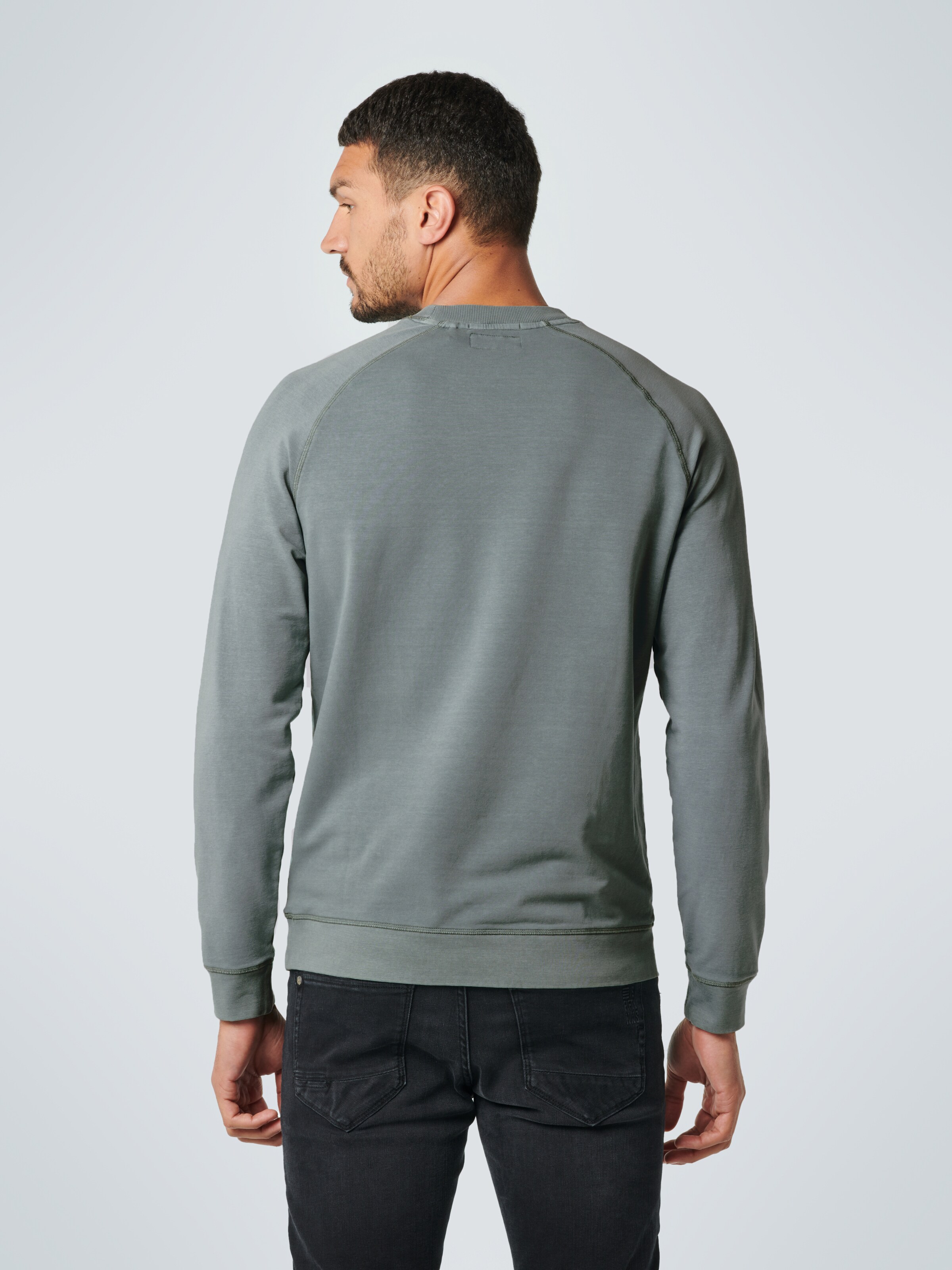 Männer Große Größen No Excess Sweatshirt in Rauchgrau - QY90010