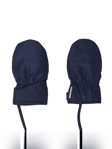 MAXIMO Handschuhe 'BABY-Thermofausthandschuhe ohne Daumen, Bindeband, Klettverschluß' in Blau: Vorderseite