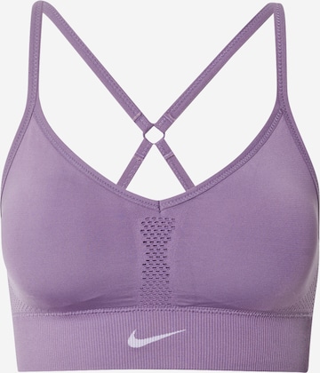 NIKE Regular Sports Bra 'Indy' in Purple: front