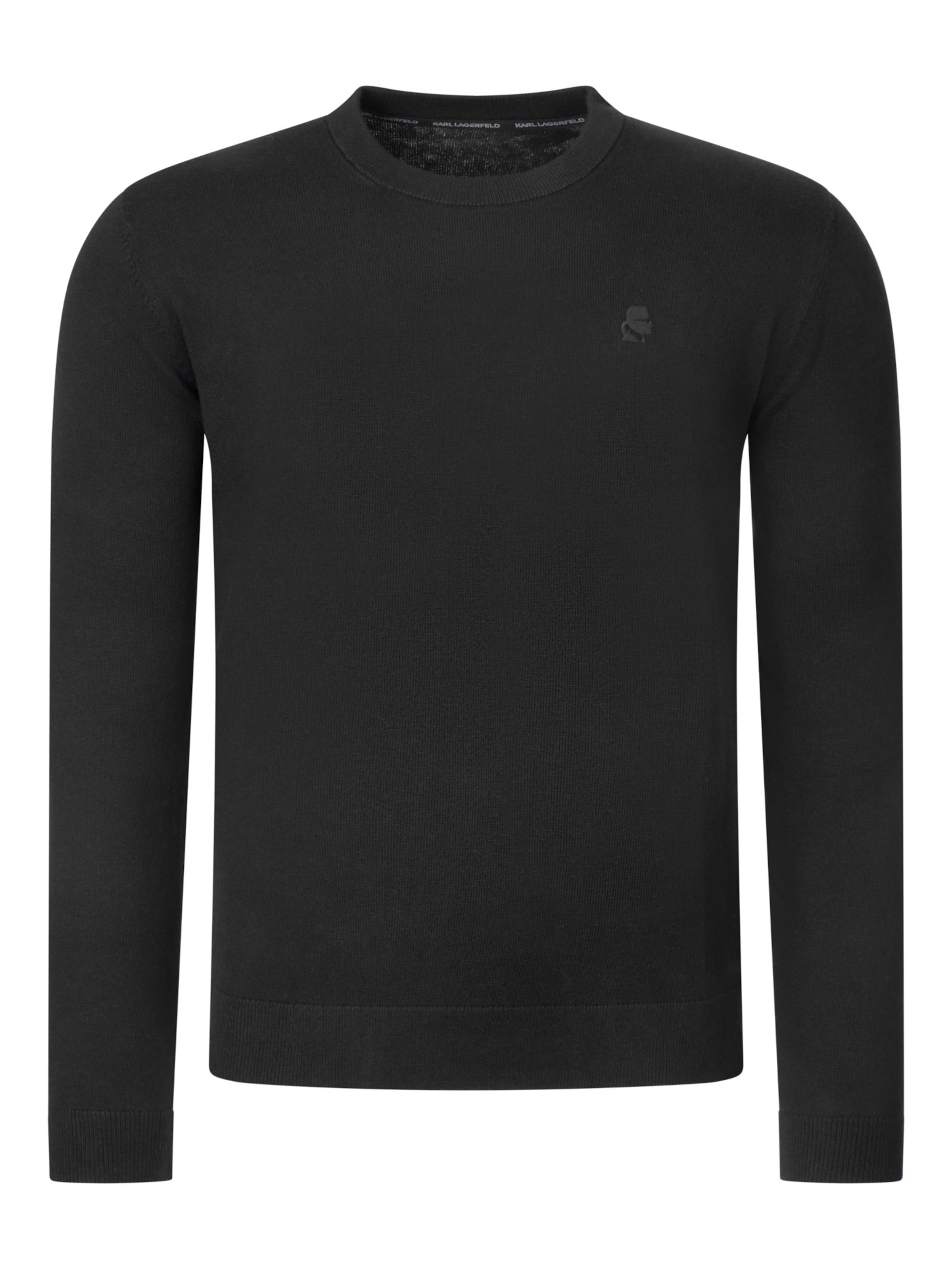 Pull-over ' 655000 ' Karl Lagerfeld en noir : devant