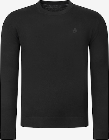 Pull-over ' 655000 ' Karl Lagerfeld en noir : devant