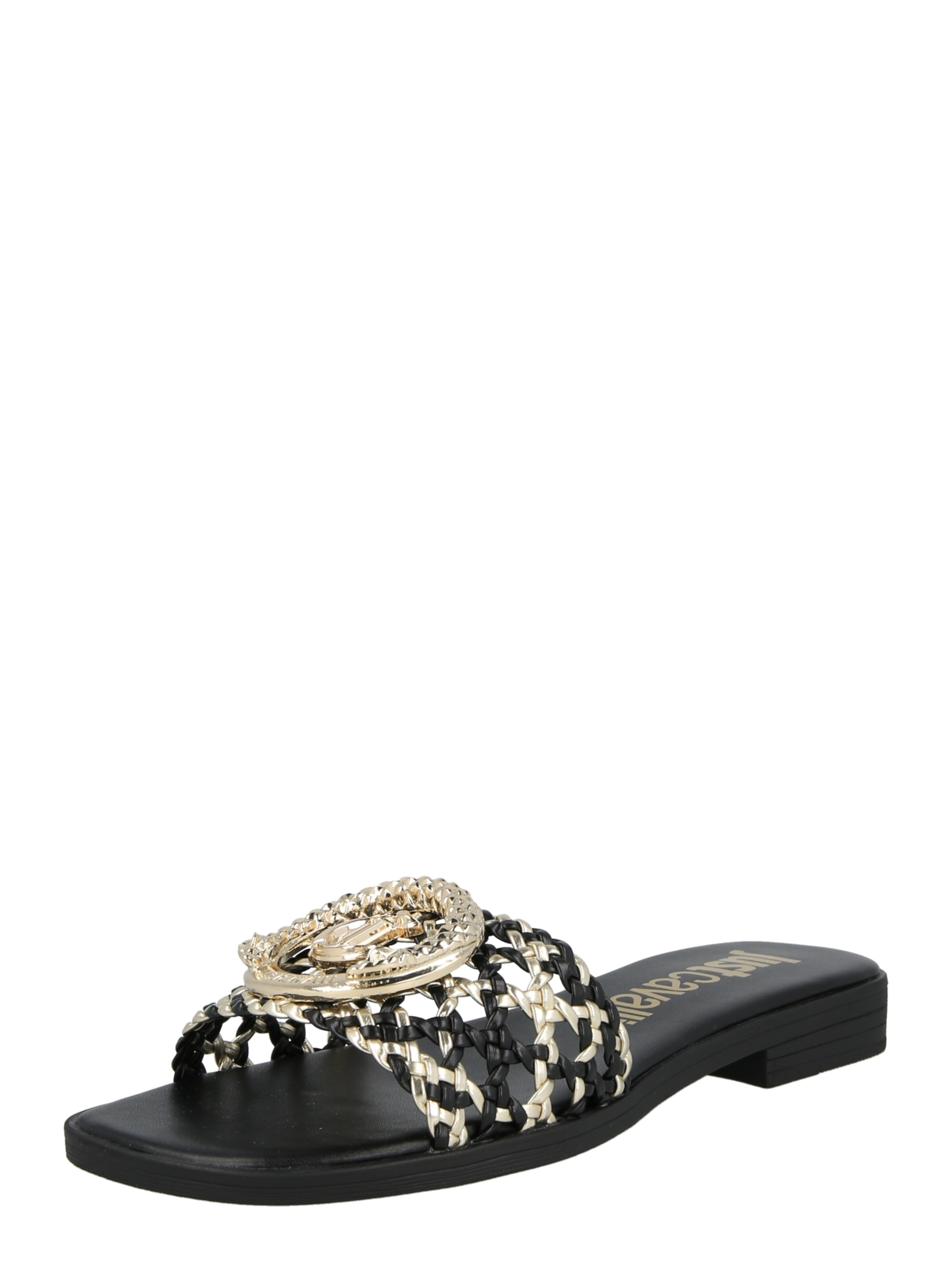 melns Just Cavalli Ādas čības 'ELISIE': no priekšpuses