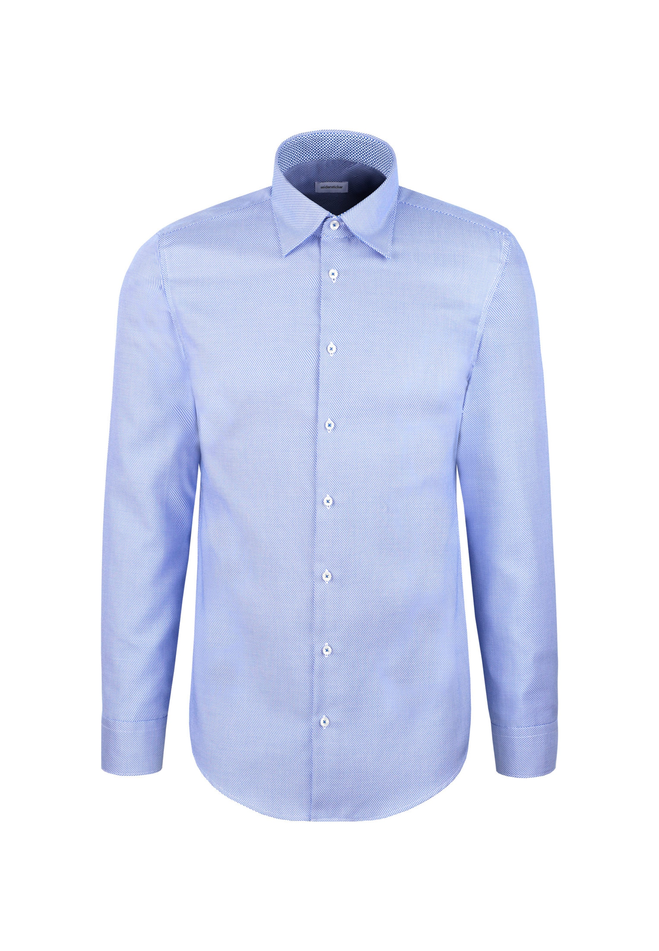 SEIDENSTICKER Zakelijk overhemd in Blauw: voorkant