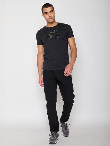 GREENBOMB Shirt 'Bike Knut' in Black