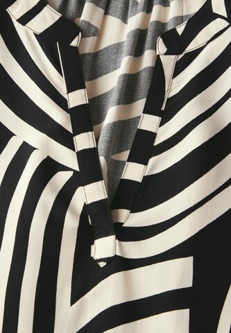 STREET ONE Gemusterte Bluse in Schwarz