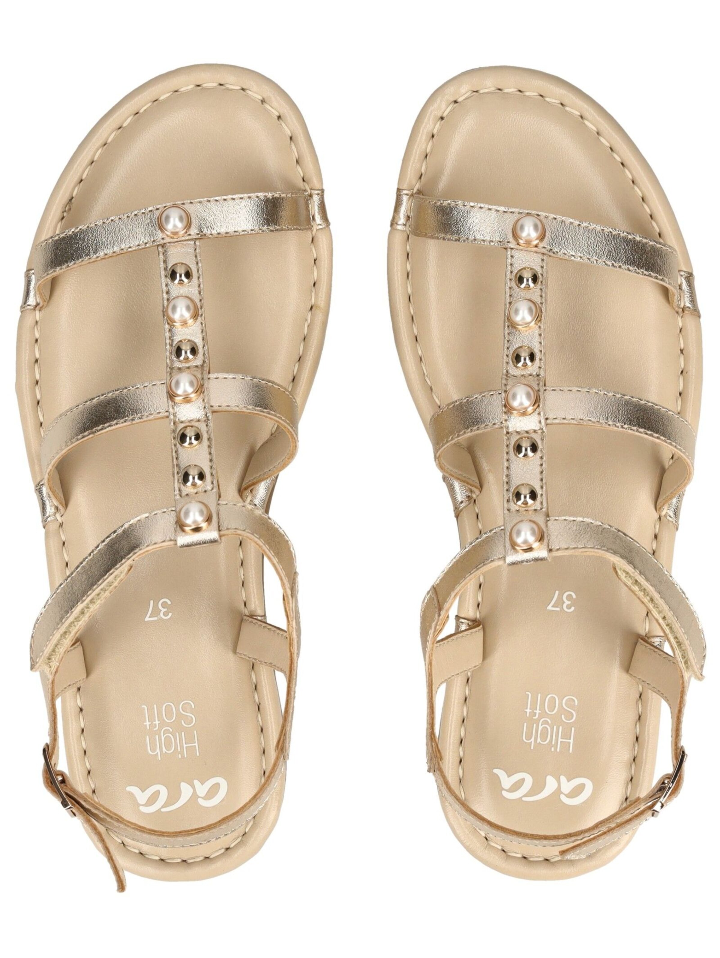 Sandales à lanières ARA en or