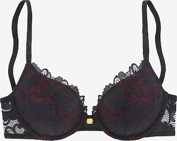 JETTE Push-up Bra in Black: front