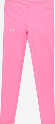 UNDER ARMOUR Skinny Sportbroek 'Motion' in Roze: voorkant