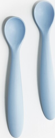 Les Enfants Silicone Baby Spoon Set in Blau: predná strana
