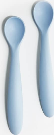 Les Enfants Silicone Baby Spoon Set in blau, Produktansicht