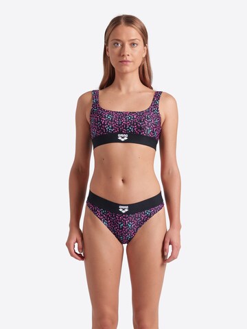 juoda ARENA Biustjė Bikinis 'MONOGRAM': priekis