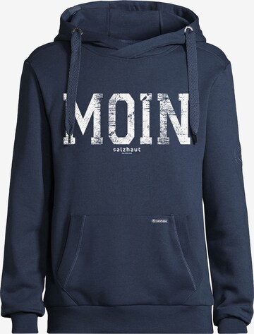 salzhaut Sweatshirt 'HEFF - MOIN' in Blauw: voorkant