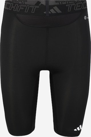 ADIDAS PERFORMANCE Skinny Workout Pants 'Techfit ' in Black: front