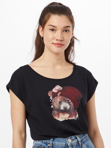 Iriedaily T-Shirt 'It Beary' in Schwarz