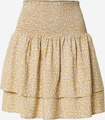 PULZ Jeans Rok 'BENEDIKTE' in Beige: voorkant