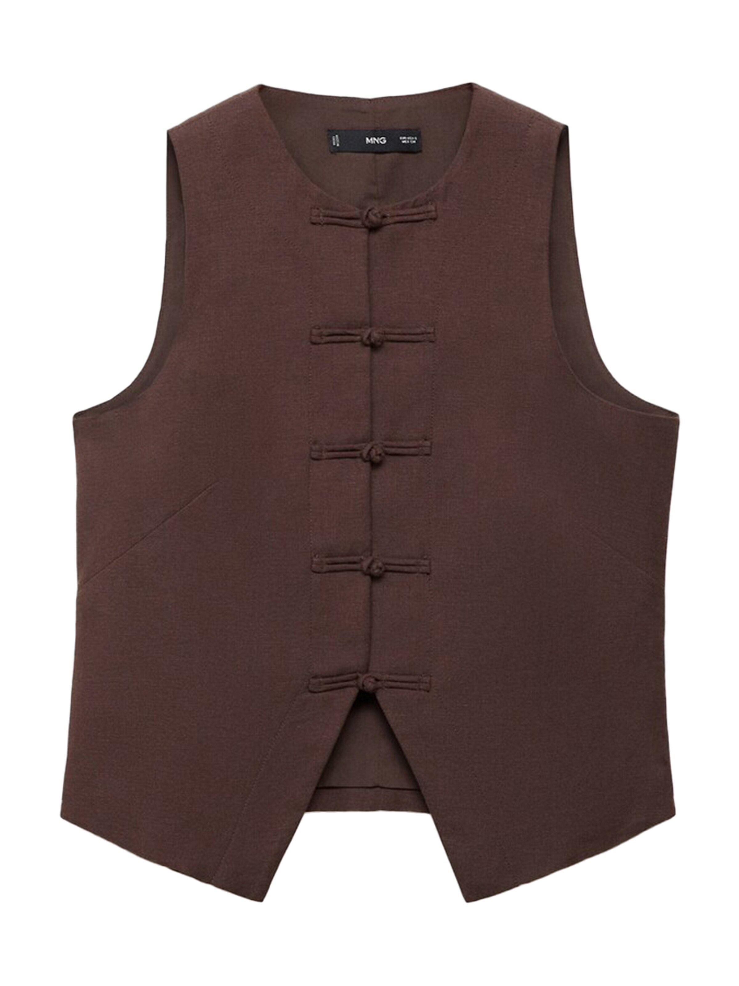 MANGO Weste 'LAGUNA' in Braun: Vorderseite