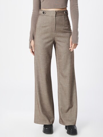 Koton Wide leg Trousers in Brown: front