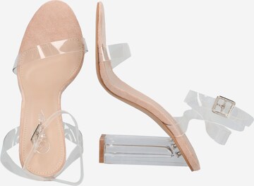 Nasty Gal Sandale 'Let's Be' in Transparent