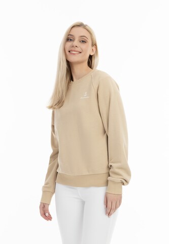 DreiMaster Maritim Sweatshirt 'Bridgeport' i beige: framsida