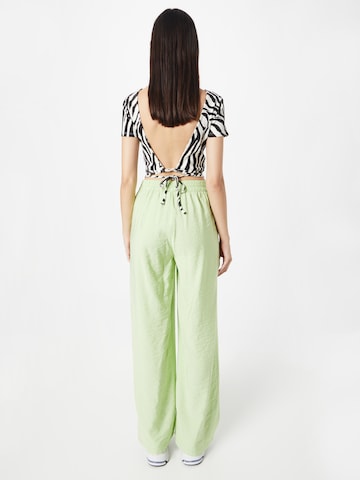 SISTERS POINT Wide leg Pants 'ELLA-PA3' in Green