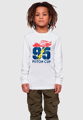 ABSOLUTE CULT Shirt 'Cars - Piston Cup 95' in White: front