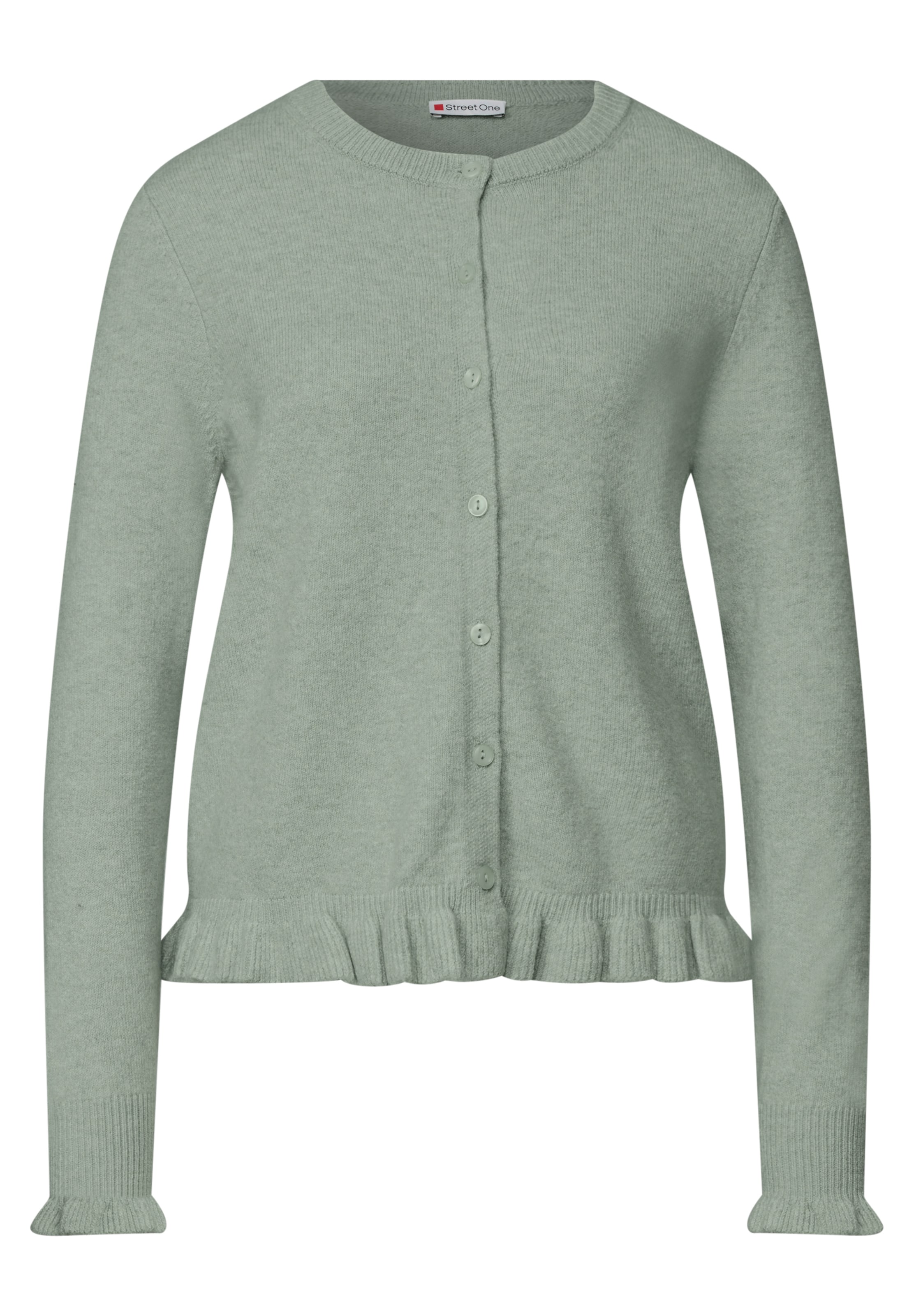 STREET ONE Strickjacke in Grün: Vorderseite