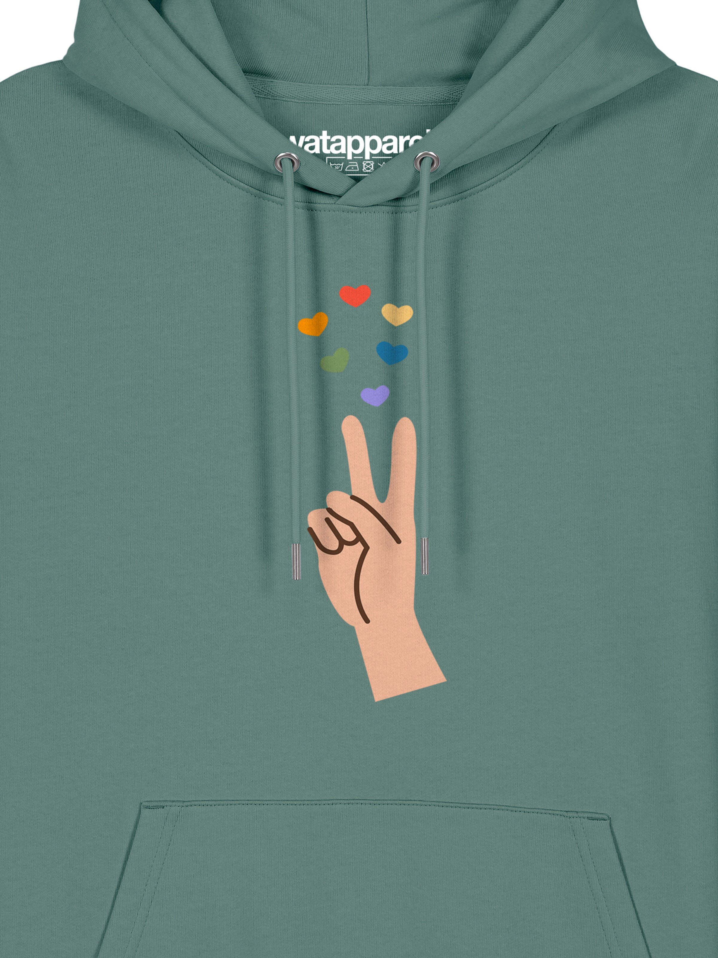 Sweat-shirt ' Spread Love ' Watapparel en vert