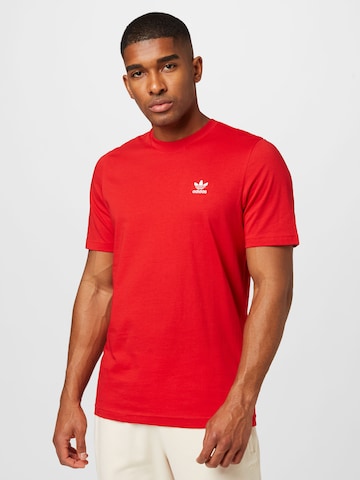 ADIDAS ORIGINALS T-Shirt 'Trefoil Essentials' in Rot: predná strana