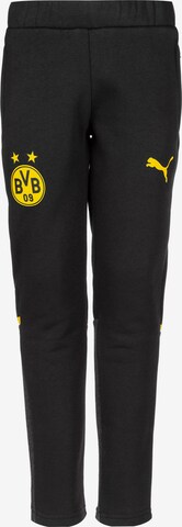PUMA Slimfit Sportbroek ' Borussia Dortmund' in Zwart: voorkant