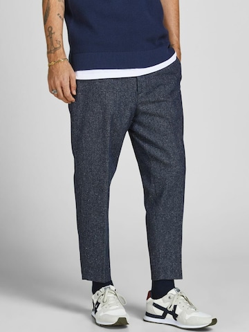 JACK & JONES Regular Trousers with creases in Grey: front